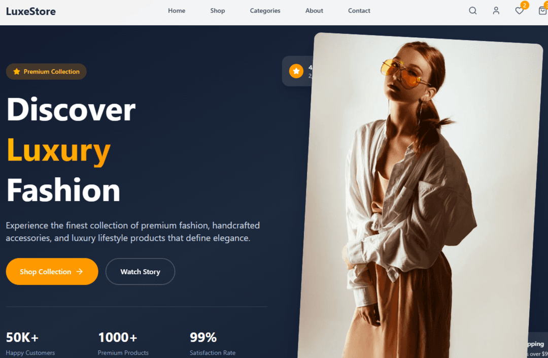 LuxeStore Website